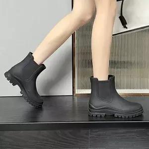 여자 봄 이우 가을 비 예쁜 첼시 발목 장화 키높이굽