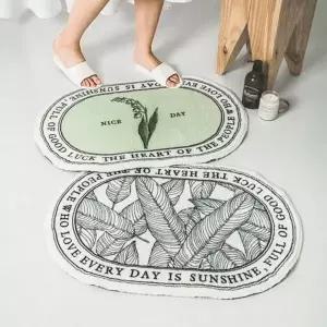 트로피컬 이우 리프 미니 러그 현관 욕실 싱크대 장식