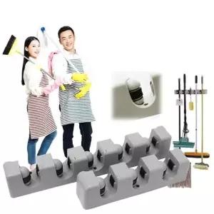 원터치 3공 밀대 아무 빗자루 거치대 청소 도구 행거
