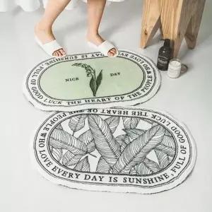 트로피컬 이우 리프 미니 러그 현관 욕실 싱크대 장식