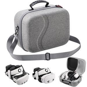 메타 퀘스트 3S/3용 대형 휴대용 케이스 BOBOVR S3 Pro /KIWI 디자인 배터리 헤드 스트랩 퀘스트 컨트롤러 액세서리 휴대용 하드 쉘 여행 가방 그레이