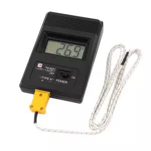 uxcell LCD K형 디지털 온도계 TM902C W 열전대 와이어