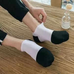데일리 배색 아무 포인트 남성 발목 양말 캠퍼스 학생