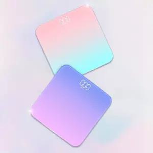 건강측정용품 온도 측정 미니 디지털 파스텔 다이 가능 체중계 LED