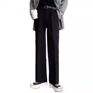 [hab6cp_66]블랙 와이드 정장 바지 블랙팬츠 데일리