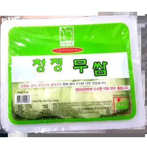 쌈무 (으뜸식품 냉장 와사비맛 3K) X4 식당용포장 대량구매 입맛돋우는 쌈밥