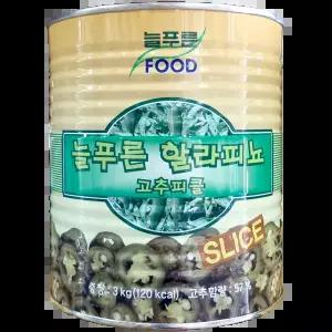 할라페뇨 (늘푸른식품 3K) X6 고추절임 업소용상품 절임용 칼칠맛 샌드위치