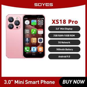 SOYES XS18 Pro 미니 스마트폰 2GB RAM 16GB ROM Android8.1 3.0'' 얼굴 인식 듀얼 SIM 대기 3G 네트워크