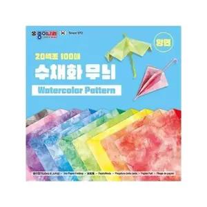 [룽스66]양면 색종이 종이접기 색종이 20색 100매
