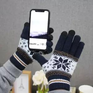 PL 가성비 터치장갑 눈꽃 니트 스마트폰 터치장갑 No191