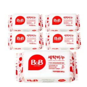 비앤비 유아의류용 세탁비누 카모마일 200g 5개