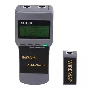 휴대용 SC8108 LCD 네트워크 테스터 미터 RJ45 Cat5e UTP 비차폐 LAN 케이블 및 디스플레이가 있는 전화
