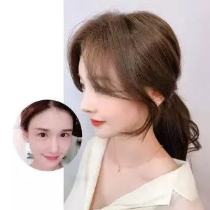 [콩심팥심]키밍 앞머리 고데기 가능 옆머리 부분가발 20 자연스러운 스타일링