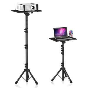 데코시스 프로젝터 스탠드 삼각대 조절가능 노트북 높이 23.5~63.5인치 구스넥 스마트폰 홀더 사무실 홈 무대 스튜디오 바닥 DJ 랙 마운트 23.5인치~63.5인치