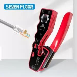Cat6a 8P8C 모듈러 커넥터 이더넷 올인원 와이어 도구용 크림퍼 커터를 통한 RJ45 크림프 패스