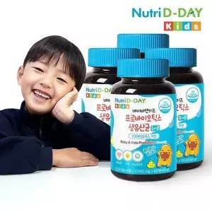뉴트리디데이 베이비앤키즈 프로바이오틱스 생유산균 아연 4병 총8개월분