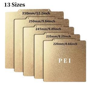 180/220/235/310/350mm 양면 PEI 빌드 플레이트 업그레이드 제거 질감 마그네틱 엔더 3 V3 Se 베드 스프링