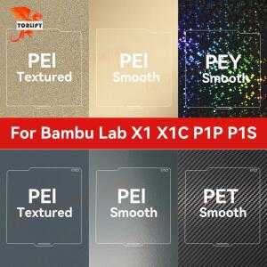 Bambulab 빌드 플레이트 스프링 강판 Pei 시트 257x257 P1s 대나무 실험실  X1 Carbon P1P A1