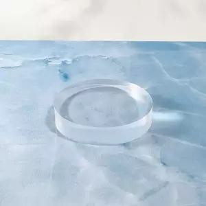 [하프클럽/]투명 원형 아크릴 판 100mm 20mm 두께 큐브 디자인 아크릴 플레이트
