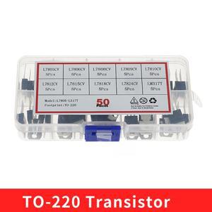 전압 조정기 트랜지스터 모음 키트  LM317T  L7805  박스 당 50 개  10 값 x 5 개