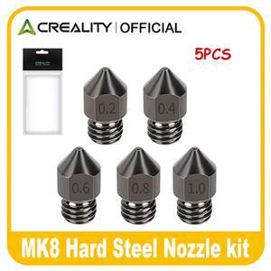 Creality 5피스 경화 강스틸 MK8 노즐 0.4mm 핫엔드 압출기 CR-10/Ender 3/Ender 3S/5/6 3D 프린터 1.75mm