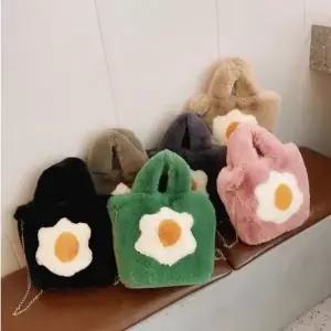 [하프클럽/]계란꽃 퍼 가방 겨울가방 백 크로스백 가방 숄더백 쇼퍼백 퍼 털