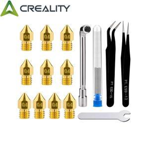 Creality 공식 MK8 압출기 황동 노즐 0.1/0.2/0.4/0.6/0.8/1.0mm 3D 프린터 및 엔드 3/CR-10 시리즈 청소