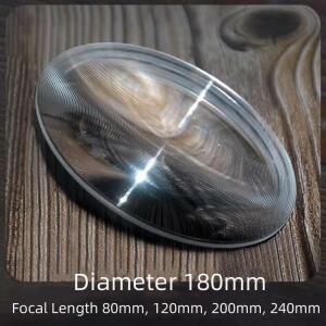 180mm PMMA 태양광 초점 프레넬 렌즈 원형 스포트라이트 집광 확대경 거리 80-240mm