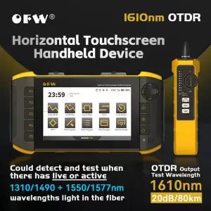2024 OFW 미니 OTDR 활성 라이브 광섬유 테스터 1610nm 20dB 광학 반사판 반사계 터치 스크린 iOLA OPM VFL