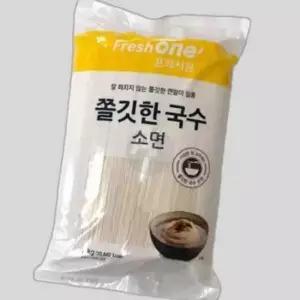 프레시원 쫄깃한 국수 소면 3kg 식재료 음식점 잔치국수면 대용량 업소용식자재 찰진국수 건면 대용량 식당