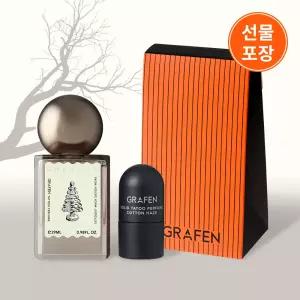 기프트세트 그라펜 타투 퍼퓸 원우드 29ml 선물세트(+코튼헤이즈솔리드퍼퓸 3g+기프트케이스)