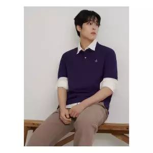 빈폴 멘 피케 칼라넥 반소매 티셔츠 - 퍼플 BC6242E71U 1343893