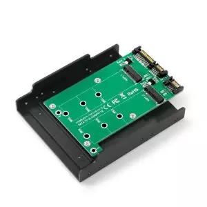 [셀러에이드]SATA 변환 컨버터 M.2 NGFF SSD KEY B M 2포 KS975 듀얼