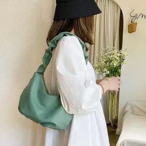 예쁜 그린색 가방 오피스 숄더백 여성 데일리 핸드백