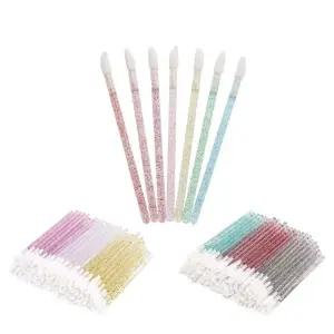 고품질 네일아트 입술 속눈썹연장 일회용 립브러쉬 50개 세트 (WF498EC)