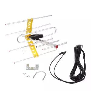 dmb안테나 야외용 100마일 증폭 8 야기 안테나 HD TV 10dB 장거리 UHF/VHF/FM HDTV