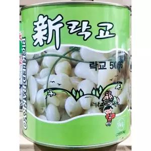 락교 ( 3K) X6 절임반찬 통조림 캔교 알마늘 반찬용 업소용 식당용 대용량