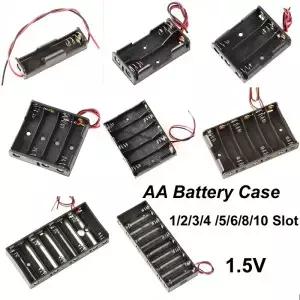 AA 배터리 케이스 1.5V 상자 1/2/3/4/5/6/8/10 슬롯 홀더 14500 보관함 DIY 리드 시리즈 Connectio