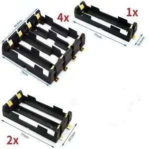 1x 2x 4x 18650 SMT 배터리 홀더 3.7V 상자 보관 케이스 청동 핀이 있는 컨테이너 전원 은행