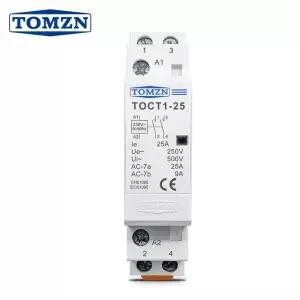 TOCT1 2P 25A 110V/230V 50/60Hz DIN 레일 가정용 AC 모듈형 접촉기 2NO