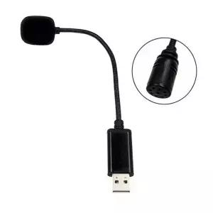 PC N0HC용 구즈넥이 장착된 노트북 및 데스크탑 컴퓨터용 미니 USB 마이크