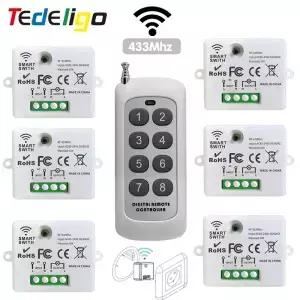 원격 제어와 미니 무선 스마트 라이트 스위치 200M 거리 433 Mhz RF 릴레이 수신기 Ac220V 홈 Led 램프 팬