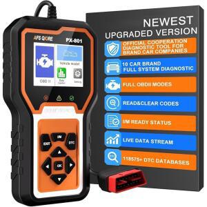 OBD2 스캐너 엔진 경차 코드 리더기 지우기 오류 ABS SRS SAS 도요타 혼다 포드와 호환되는 전체 차량 시스템 진단 도구