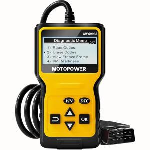 MOTOPOWER MP69033 차량 OBD2 스캐너 코드 리더 엔진 결함 CAN 진단 스캔 도구 1996년 이후 모든 OBD II 프로토콜 차량 노란색