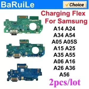 삼성 A05 A06 A14 A15 A16 A24 A25 A26 A34 A35 A36 A56 A55용 USB 충전 포트 도크 커넥터 2개 보드 플렉스