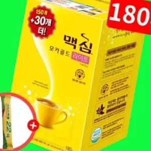 맥심 모카골드 라이트 커피믹스 180T 22곡 크리스피롤 증정