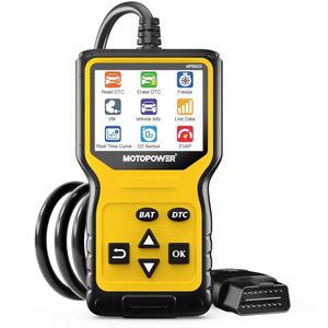 MOTOPOWER MP69033 PRO OBD2 스캐너 코드 리더 배터리 테스터가 있는 엔진 고장 조명 진단 스캔 도구 확인
