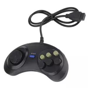 조이패드 핸들 게임 컨트롤러 SEGA MD2 MAC 메가 드라이브 액세서리 용 클래식 유선 6 버튼 범용 원격 제어