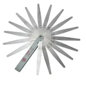 스테인레스 스틸 두께 간격 미터법 필러 게 측정 도구 밸브 심용 0.02 1mm 17 블레이드