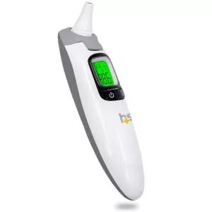 헬스스마트 말하는 적외선 귀 및 이마 프로브 커버 필요 없음 시각 발열 알람 영어 스페인어 오디오 판독